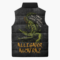 Alligator Alcatraz Est 2025 Sleeveless Puffer Jacket Vintage Retro - Wonder Print Shop