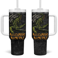 Alligator Alcatraz Est 2025 Tumbler With Handle Vintage Retro - Wonder Print Shop
