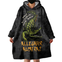 Alligator Alcatraz Est 2025 Wearable Blanket Hoodie Vintage Retro - Wonder Print Shop