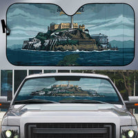 Make Alcatraz Great Again Auto Sun Shade Vintage Retro - Wonder Print Shop