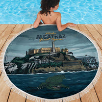 Make Alcatraz Great Again Beach Blanket Vintage Retro - Wonder Print Shop