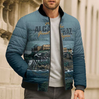 Make Alcatraz Great Again Bomber Puffer Jacket Vintage Retro - Wonder Print Shop