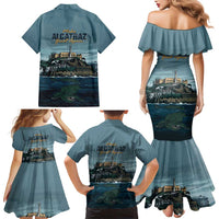 Make Alcatraz Great Again Family Matching Mermaid Dress and Hawaiian Shirt Vintage Retro - Wonder Print Shop
