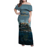 Make Alcatraz Great Again Family Matching Off Shoulder Maxi Dress and Hawaiian Shirt Vintage Retro - Wonder Print Shop