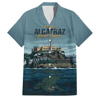 Make Alcatraz Great Again Family Matching Short Sleeve Bodycon Dress and Hawaiian Shirt Vintage Retro - Wonder Print Shop