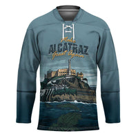 Make Alcatraz Great Again Hockey Jersey Vintage Retro - Wonder Print Shop