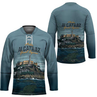 Make Alcatraz Great Again Hockey Jersey Vintage Retro - Wonder Print Shop