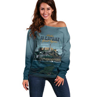 Make Alcatraz Great Again Off Shoulder Sweater Vintage Retro - Wonder Print Shop