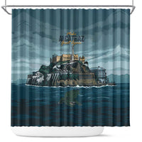 Make Alcatraz Great Again Shower Curtain Vintage Retro - Wonder Print Shop