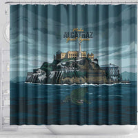 Make Alcatraz Great Again Shower Curtain Vintage Retro - Wonder Print Shop