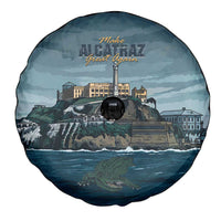 Make Alcatraz Great Again Spare Tire Cover Vintage Retro - Wonder Print Shop