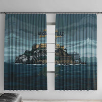 Make Alcatraz Great Again Window Curtain Vintage Retro - Wonder Print Shop
