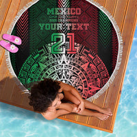 Mexico Football Custom Beach Blanket Mexico's Make History 2025 Flag Style - Wonder Print Shop