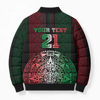 Mexico Football Custom Bomber Puffer Jacket Mexico's Make History 2025 Flag Style - Wonder Print Shop