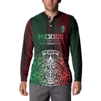 Mexico Football Custom Button Sweatshirt Mexico's Make History 2025 Flag Style - Wonder Print Shop