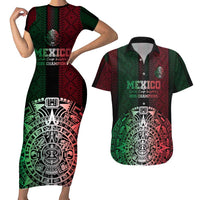 Mexico Football Custom Couples Matching Short Sleeve Bodycon Dress and Hawaiian Shirt Mexico's Make History 2025 Flag Style - Wonder Print Shop