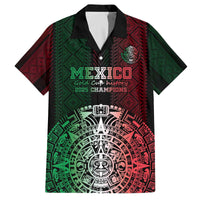 Mexico Football Custom Family Matching Off The Shoulder Long Sleeve Dress and Hawaiian Shirt Mexico's Make History 2025 Flag Style - Wonder Print Shop