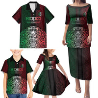 Mexico Football Custom Family Matching Puletasi and Hawaiian Shirt Mexico's Make History 2025 Flag Style - Wonder Print Shop