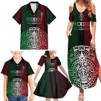 Mexico Football Custom Family Matching Summer Maxi Dress and Hawaiian Shirt Mexico's Make History 2025 Flag Style - Wonder Print Shop