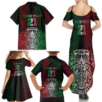 Mexico Football Custom Family Matching Summer Maxi Dress and Hawaiian Shirt Mexico's Make History 2025 Flag Style - Wonder Print Shop