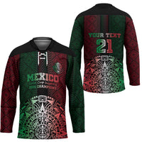 Mexico Football Custom Hockey Jersey Mexico's Make History 2025 Flag Style - Wonder Print Shop