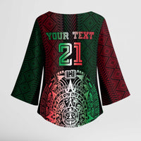 Mexico Football Custom Kimono Sleeve Blouse Mexico's Make History 2025 Flag Style - Wonder Print Shop