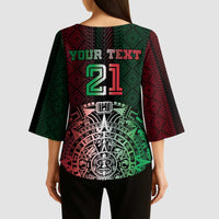 Mexico Football Custom Kimono Sleeve Blouse Mexico's Make History 2025 Flag Style - Wonder Print Shop