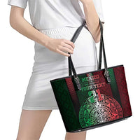 Mexico Football Custom Leather Tote Bag Mexico's Make History 2025 Flag Style - Wonder Print Shop