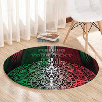 Mexico Football Custom Round Carpet Mexico's Make History 2025 Flag Style - Wonder Print Shop