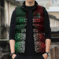 Mexico Football Custom Sleeveless Puffer Jacket Mexico's Make History 2025 Flag Style - Wonder Print Shop