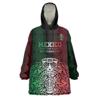 Mexico Football Custom Wearable Blanket Hoodie Mexico's Make History 2025 Flag Style - Wonder Print Shop