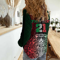 Mexico Football Custom Women Casual Shirt Mexico's Make History 2025 Flag Style - Wonder Print Shop