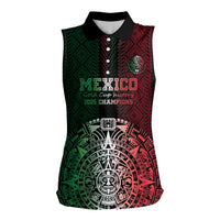 Mexico Football Custom Women Sleeveless Polo Shirt Mexico's Make History 2025 Flag Style - Wonder Print Shop