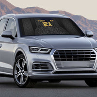 Mexico Football Custom Auto Sun Shade Mexico's Make History 2025 Gold Style - Wonder Print Shop