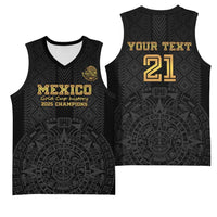 Mexico Football Custom Basketball Jersey Mexico's Make History 2025 Gold Style - Wonder Print Shop