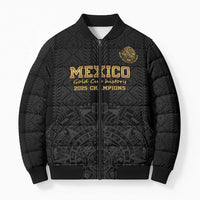 Mexico Football Custom Bomber Puffer Jacket Mexico's Make History 2025 Gold Style - Wonder Print Shop