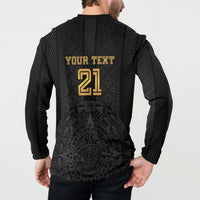 Mexico Football Custom Button Sweatshirt Mexico's Make History 2025 Gold Style - Wonder Print Shop