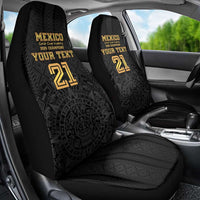 Mexico Football Custom Car Seat Cover Mexico's Make History 2025 Gold Style - Wonder Print Shop