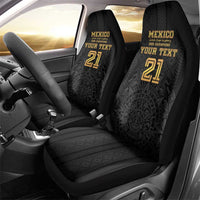 Mexico Football Custom Car Seat Cover Mexico's Make History 2025 Gold Style - Wonder Print Shop