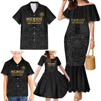 Mexico Football Custom Family Matching Mermaid Dress and Hawaiian Shirt Mexico's Make History 2025 Gold Style - Wonder Print Shop