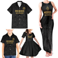 Mexico Football Custom Family Matching Tank Maxi Dress and Hawaiian Shirt Mexico's Make History 2025 Gold Style - Wonder Print Shop