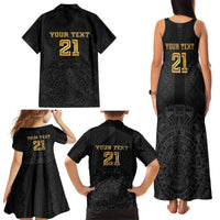 Mexico Football Custom Family Matching Tank Maxi Dress and Hawaiian Shirt Mexico's Make History 2025 Gold Style - Wonder Print Shop
