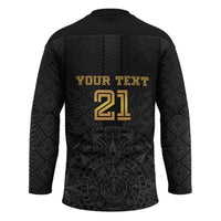 Mexico Football Custom Hockey Jersey Mexico's Make History 2025 Gold Style - Wonder Print Shop