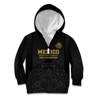 Mexico Football Custom Kid Hoodie Mexico's Make History 2025 Gold Style - Wonder Print Shop