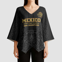 Mexico Football Custom Kimono Sleeve Blouse Mexico's Make History 2025 Gold Style - Wonder Print Shop