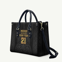 Mexico Football Custom Leather Bag Mexico's Make History 2025 Gold Style - Wonder Print Shop