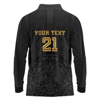 Mexico Football Custom Long Sleeve Polo Shirt Mexico's Make History 2025 Gold Style - Wonder Print Shop