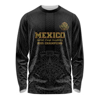 Mexico Football Custom Long Sleeve Shirt Mexico's Make History 2025 Gold Style - Wonder Print Shop