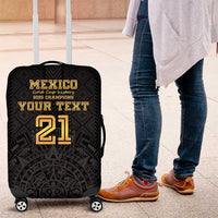 Mexico Football Custom Luggage Cover Mexico's Make History 2025 Gold Style - Wonder Print Shop