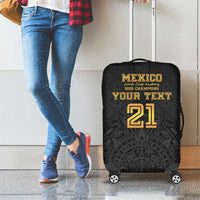Mexico Football Custom Luggage Cover Mexico's Make History 2025 Gold Style - Wonder Print Shop
